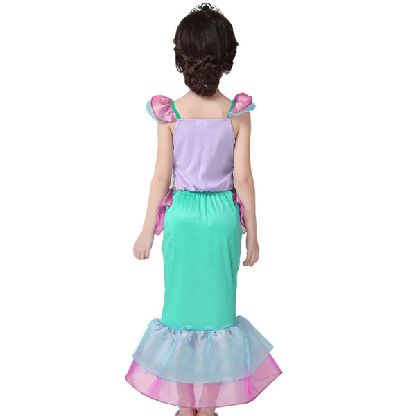 Ariel den lilla sjöjungfrun klänning med volang för små flickor ariel den lilla sjojungfrun klanning med volang for sma flickor 2
