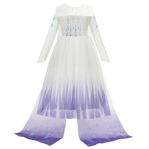 Elsa Frost vit och lila prinsessklänning för flickor elsa frost vit och lila prinsessklanning for flickor 2