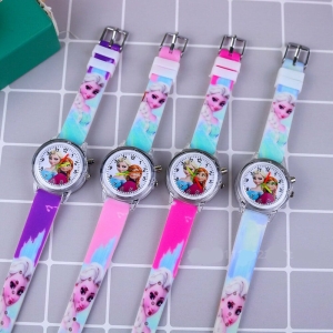 Elsa- och Anna-klocka för flickor, finns i flera färger
