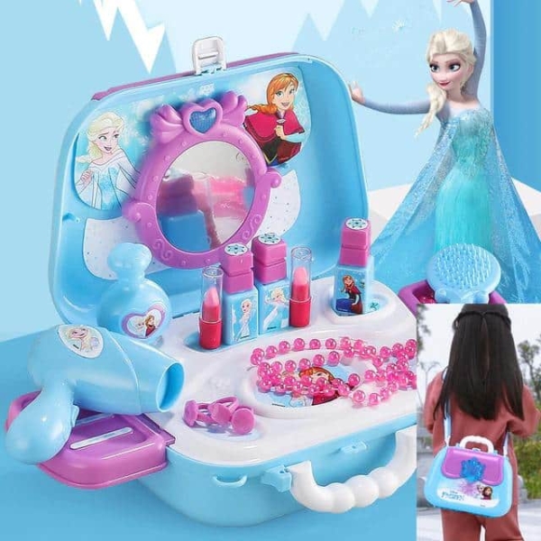Snow Queen skönhetstillbehör för flickor komplett i ask
