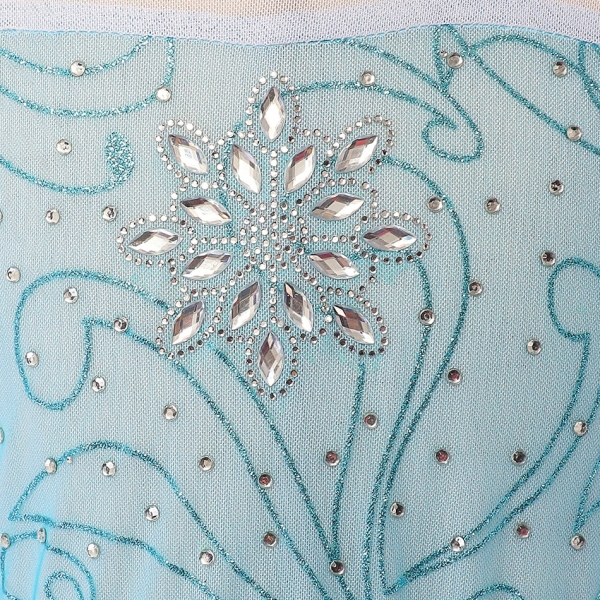 Långärmad blå Frost Prinsessklänning för små flickor langarmad bla frost prinsessklanning for sma flickor 2