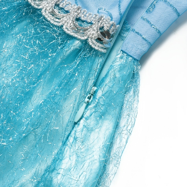 Långärmad blå Frost Prinsessklänning för små flickor langarmad bla frost prinsessklanning for sma flickor 3
