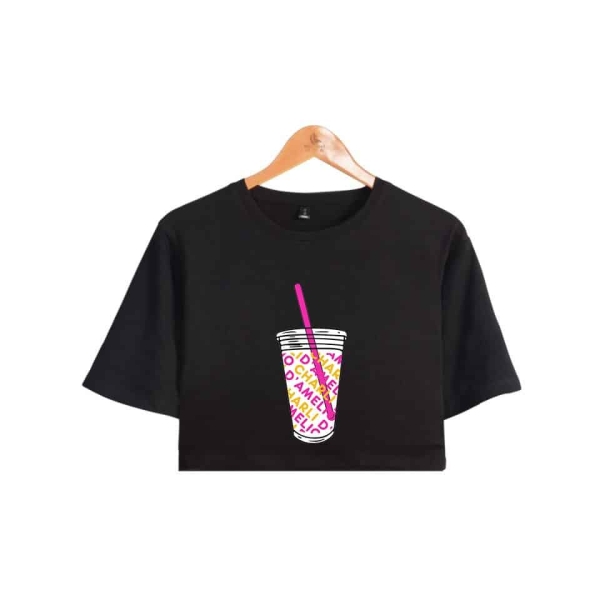 Lätt, crop-top T-shirt för flickor latt crop top t shirt for flickor 2