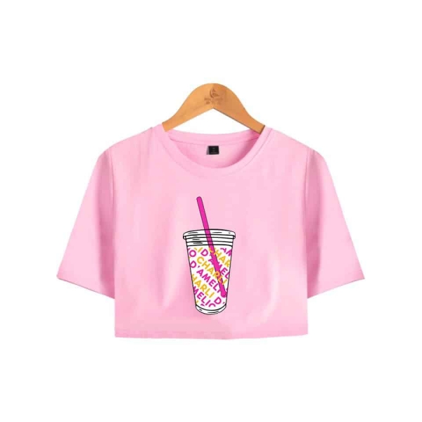Lätt, crop-top T-shirt för flickor latt crop top t shirt for flickor 4