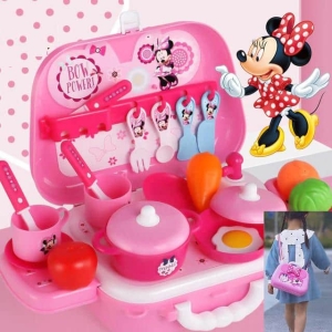 Minnie Mouse-kökset för flickor, komplett i en låda, färgerna rosa, orange och rosa