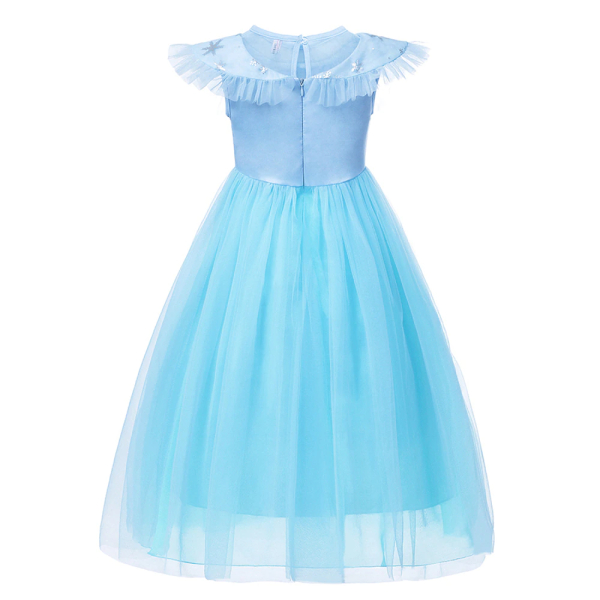 Prinsessan Frost blå klänning med cape för små flickor prinsessan frost bla klanning med cape for sma flickor 2