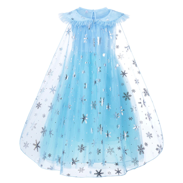 Prinsessan Frost blå klänning med cape för små flickor prinsessan frost bla klanning med cape for sma flickor 3