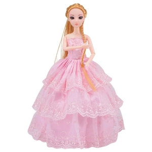 Prinsessdocka i Barbie-stil för snygga rosa tjejer