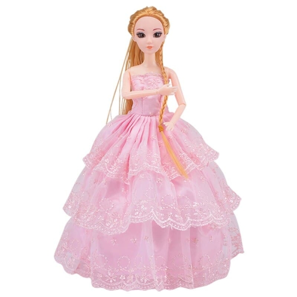 Prinsessdocka i Barbie-stil för snygga rosa tjejer