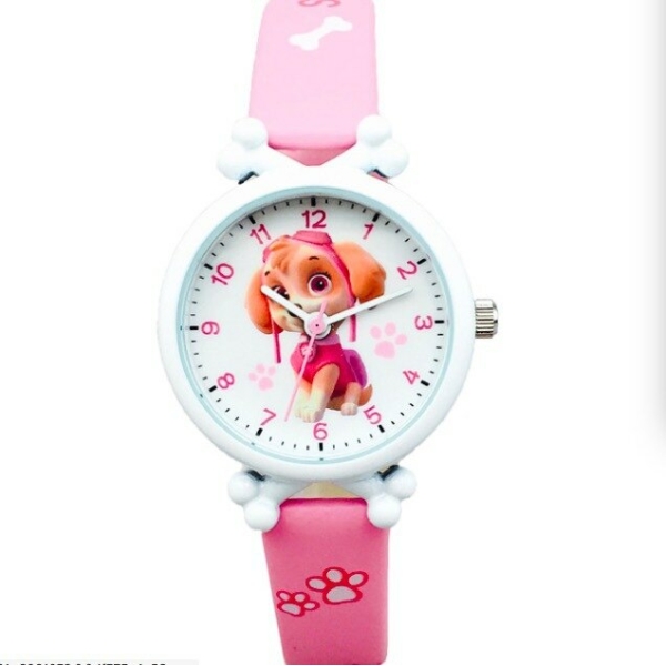 Stella Pat Patrol-klocka för flickor i rosa och vitt
