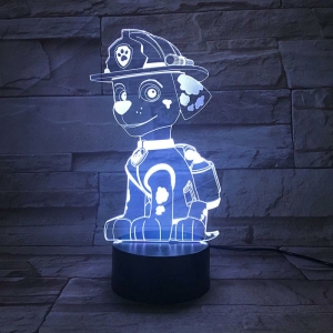 Marcus Patrol 3D LED-lampa för flickor. Mycket originell på ett bord.