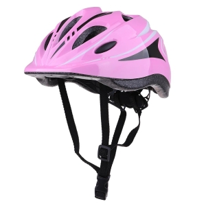 Modern cykelhjälm i rosa och svart för små flickor