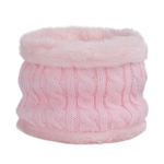 Rosa sammetshalsduk i bomull för flickor