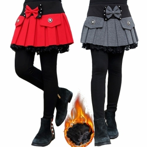 Trendigt set med kjol och byxor för dans för flickor, olika färger