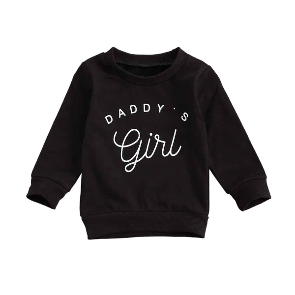 Enfärgad sweatshirt med budskap för små flickor 35646