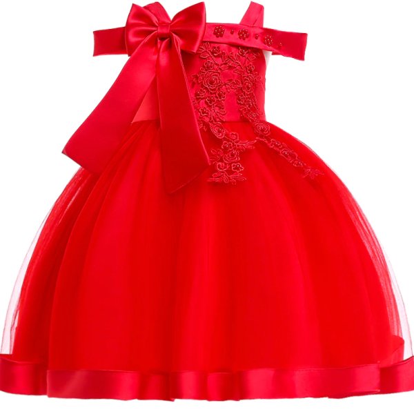 Broderad prinsessklänning för flickor Rouge