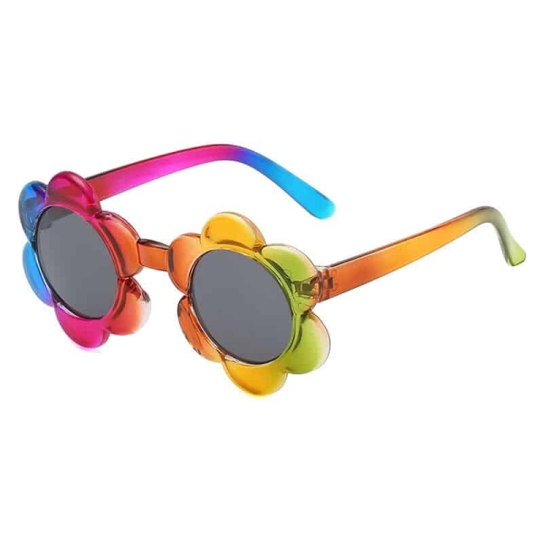 Blommiga regnbågsfärgade solglasögon för flickor blommiga regnbagsfargade solglasogon for flickor 9