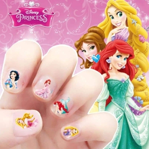 Disney Princess nagelstickers för flickor med olika mönster.