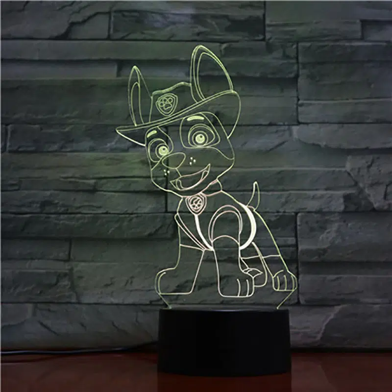 Rocky Patrol 3D LED-lampa för trendiga tjejer
