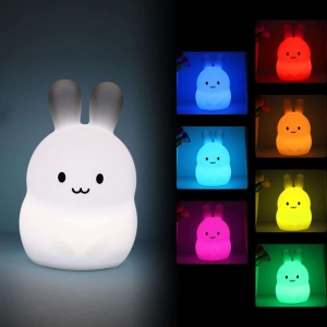 Mini LED kanin nattlampa för flickor - flera valmöjligheter