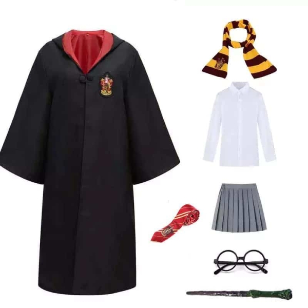 Hermione Granger Harry Potter-utklädnad med tillbehör komplett
