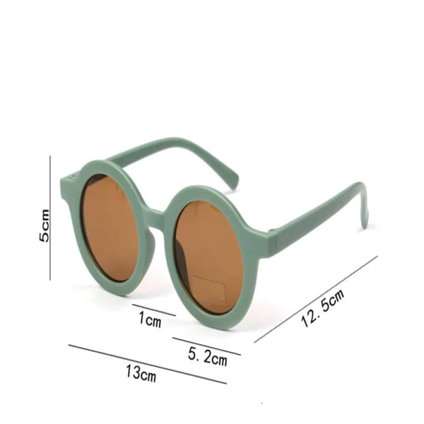 Runda solglasögon i retrostil för små flickor 41856 wcbl8k