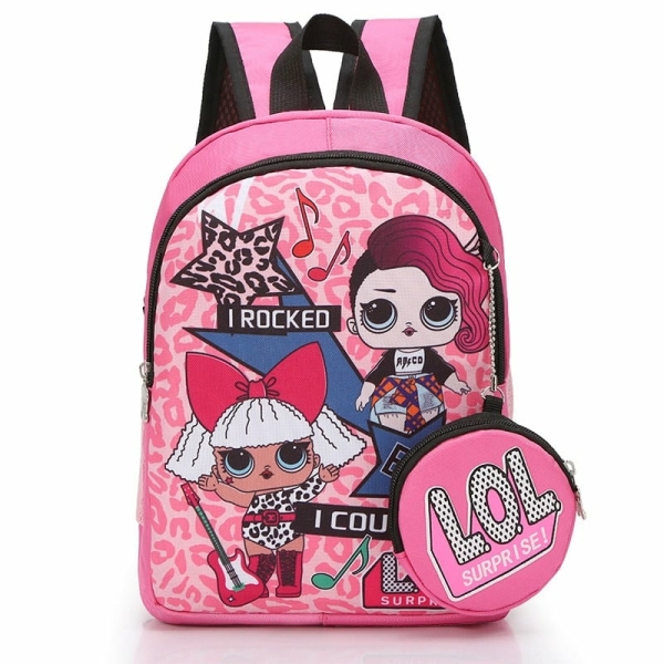 LOL Surprise-ryggsäck för små flickor med modernt pennskrin