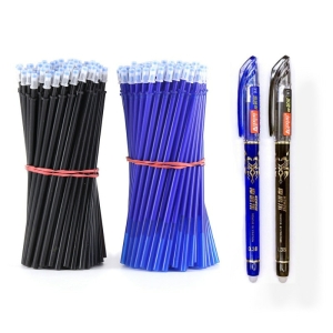 Suddbar och påfyllningsbar bläckpenna - Förpackning med 50 refiller + 2 flerfärgspennor