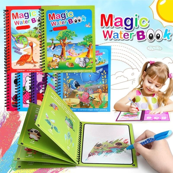 magisk målarbok med vattenpenna