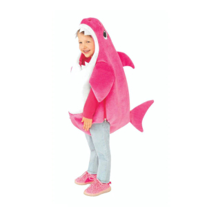 Rosa hajförklädnad som bärs av en flicka med rosa skor