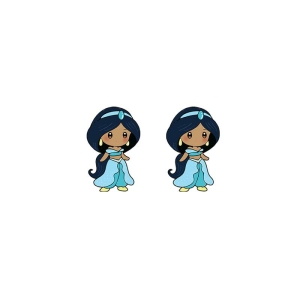 Örhängen med prinsessan Jasmine mot en vit bakgrund
