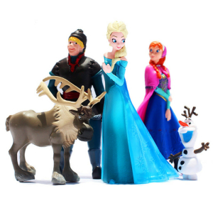Disney Snödrottning-figurer för flickor med vit bakgrund