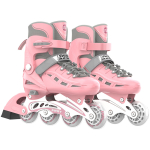 Justerbara rollerblades med grå detaljer för flickor mot en vit bakgrund